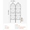 Black Metal Garden Trellis Set Pack of 2 with Powder Coating and Easy Assembly